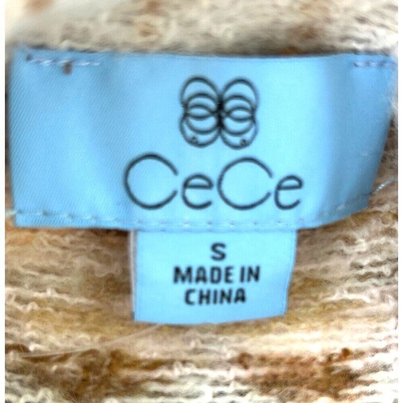 Cece Womens Glamour Melody Antique Beige Mock Neck Sweater Small New With Tag R2 - Picture 12 of 13